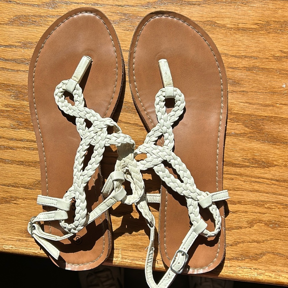 White sandals